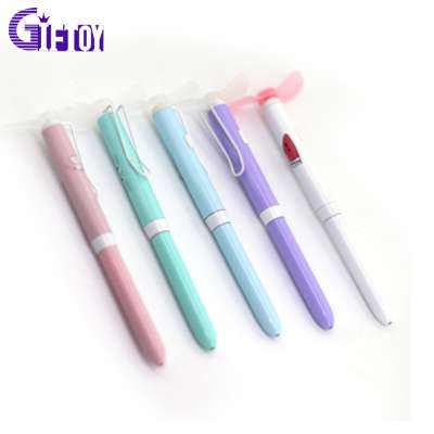 Mini pen with fan customized logo portable fan pen for promotion