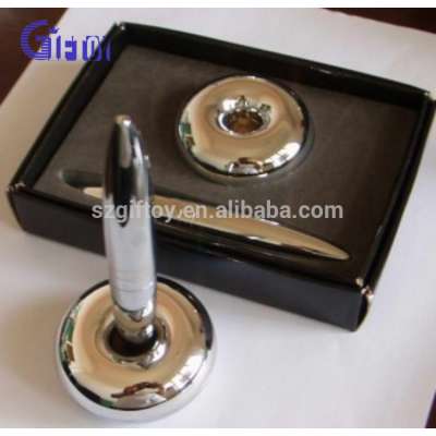 high quality promotional gift metal cheap desk ball pen with chain for bank